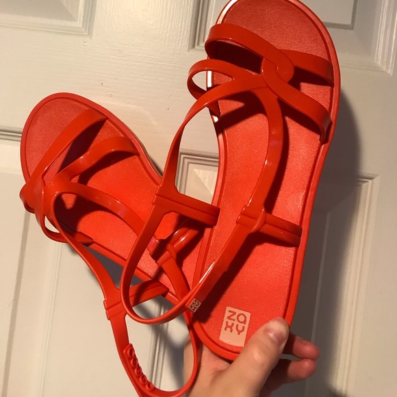 💛 Zaxy jelly sandals 🏖 sz 10 - Picture 1 of 3